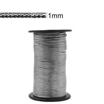 Cordão metalizado São José Prata - 9000R - 1mm x 50mts